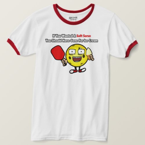 Pickleball Vanilla Soft Serve Yellow Ball Funny T_Shirt