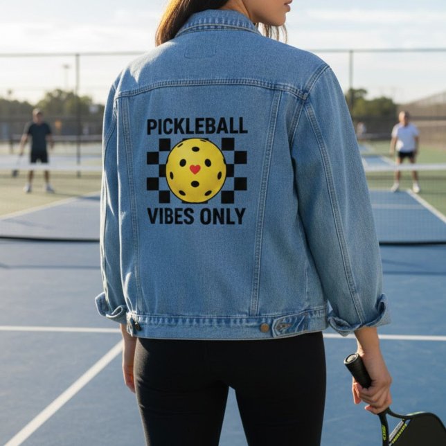 Pickleball Vibes Only Denim Jacket (Creator Uploaded)
