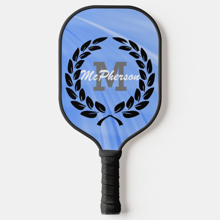 Pickleball Victory Wreath Monogram Name Pickleball Paddle | Zazzle