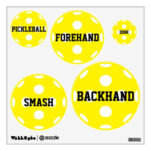Pickleball wall decals for sports themed room