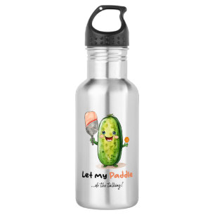 Pickleball Water Bottle, Funny, Cute Pickleball Stainless Steel Water Bottle