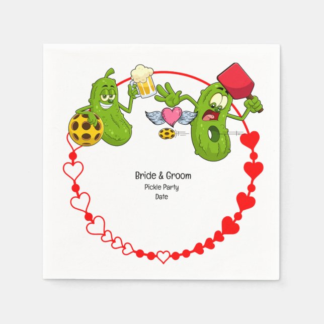Pickleball Wedding  Napkins (Front)