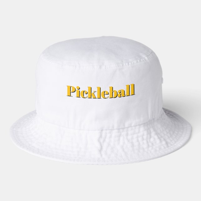 Pickleball White Bucket Hat (Front)
