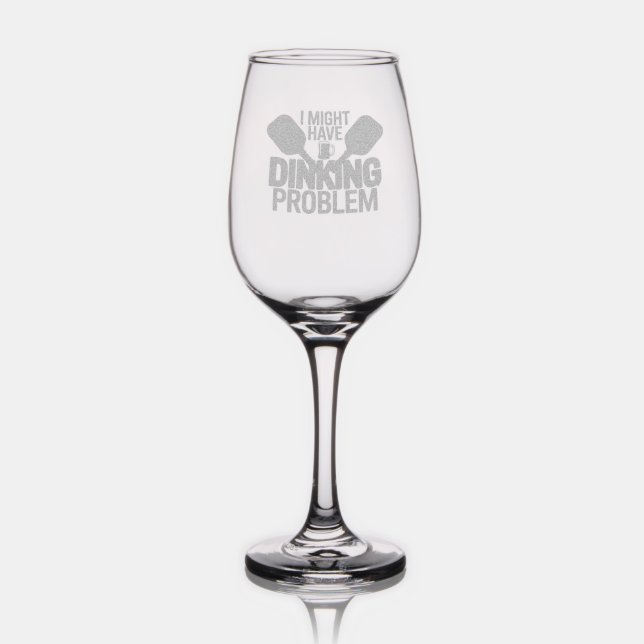Pickleball Wine Glass: Funny Dinking Gift Glass (Glassware)