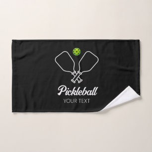 Pickleball with Paddles & Ball Personalized  Hand Towel