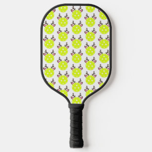 Pickleball with Reindeer Antlers. Funny Pickleball Paddle