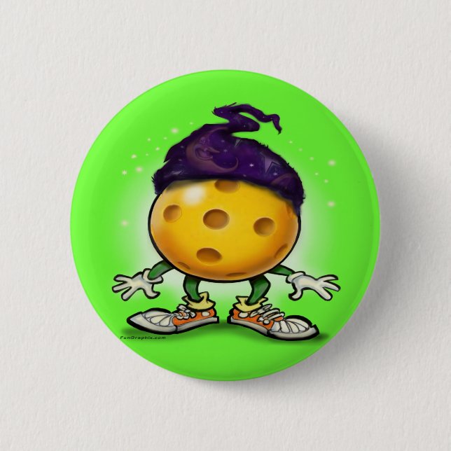 Pickleball Wizard Button (Front)