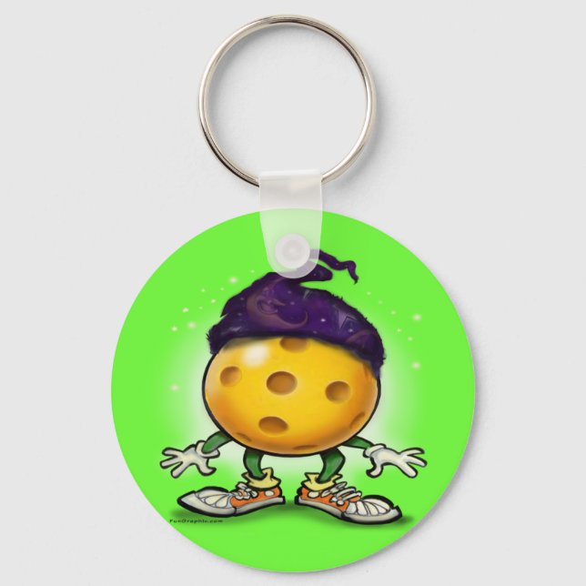 Pickleball Wizard Keychain (Front)