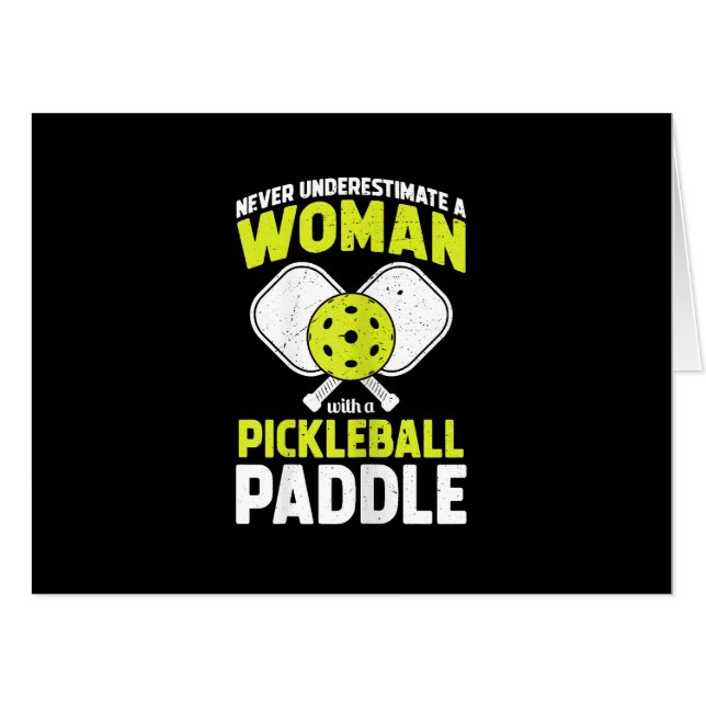Pickleball Woman Funny Pickleball Player Gift Card (Front Horizontal)