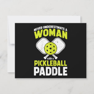 Pickleball Woman Funny Pickleball Player Gift Holiday Card