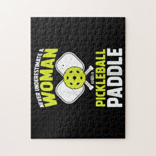 Pickleball Woman Funny Pickleball Player Gift Jigsaw Puzzle