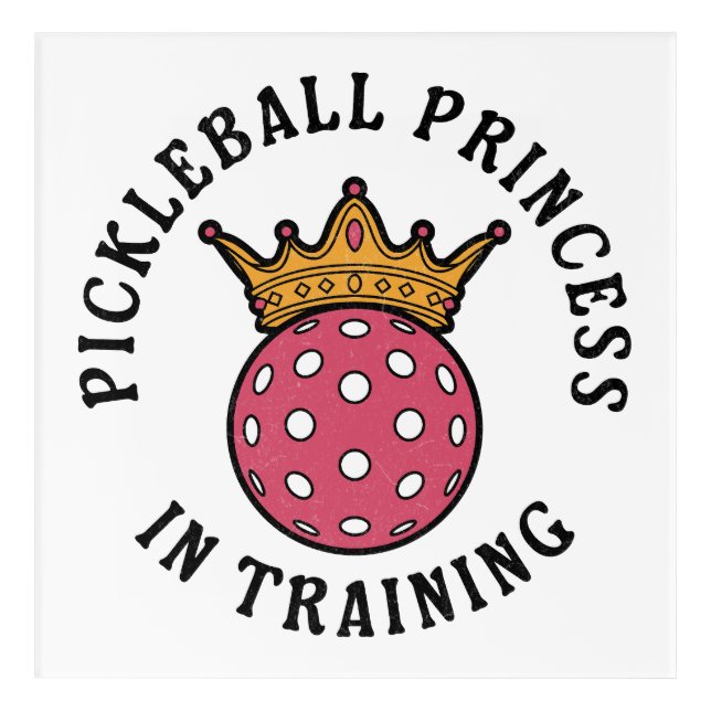 Pickleball Women Funny Acrylic Print (Front)