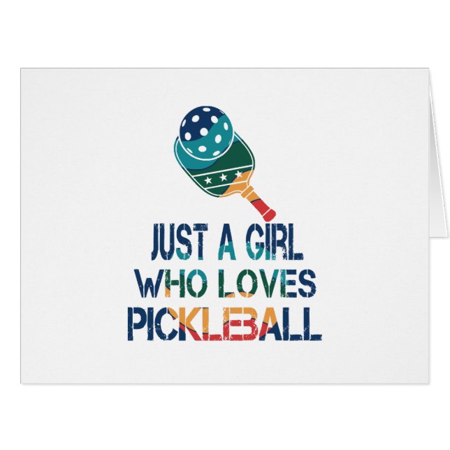 Pickleball women rainbow  cards (Front Horizontal)