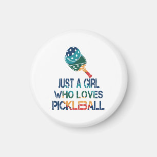 Pickleball women rainbow  magnet