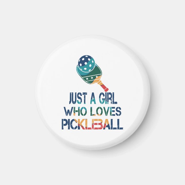 Pickleball women rainbow  magnet (Front)