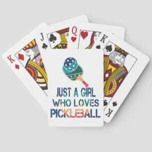 Pickleball women rainbow  poker cards