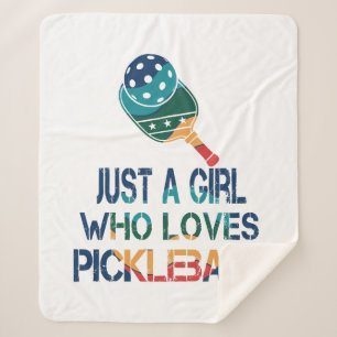 Pickleball women rainbow sherpa blanket