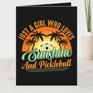 Pickleball women sunshine thank you card