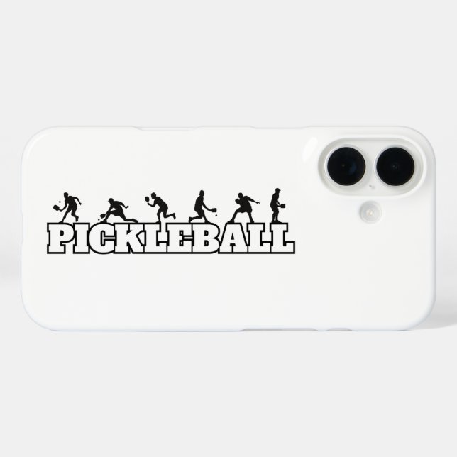 Pickleball Word Player Silhouettes Sport Action Case-Mate iPhone Case (Back (Horizontal))
