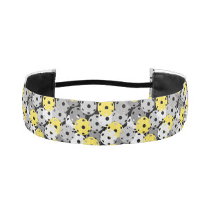 💛Pickleball - yellow, grey on black, 2021 colours Athletic Headband