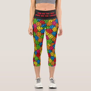 Pickleball Yoga Zen On The Mat Capri Leggings