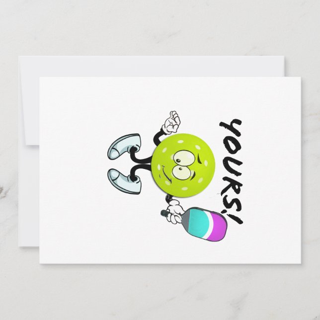 Pickleball: yours holiday card (Front)