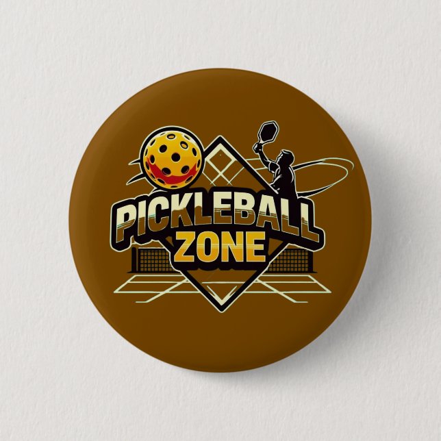 Pickleball Zone - Perfect for Passionate Players Button (Front)