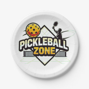 Pickleball Zone - Perfect for Passionate Players Paper Plates