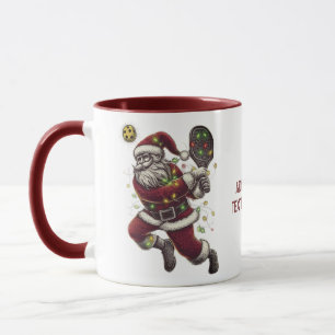 Pickleballer Santa Pickleball Christmas Light Mug