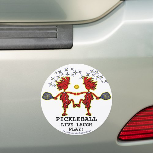 Pickleballl Live Laugh Play  Car Magnet