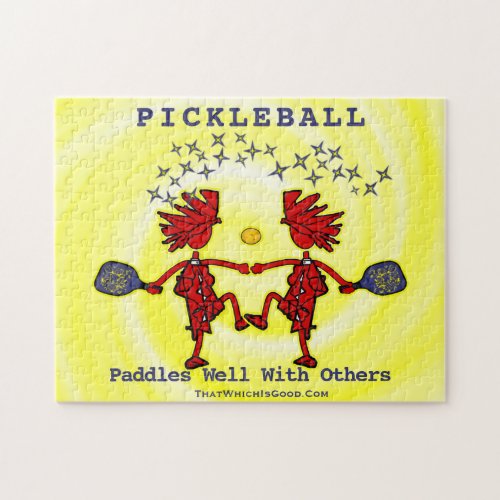 Pickleballl Paddles Well With Others Jigsaw Puzzle