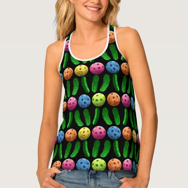 Pickleballs and Pickles Tank Top (Front)