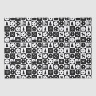 Pickleballs Merry Christmas 🎄 black and white Tissue Paper