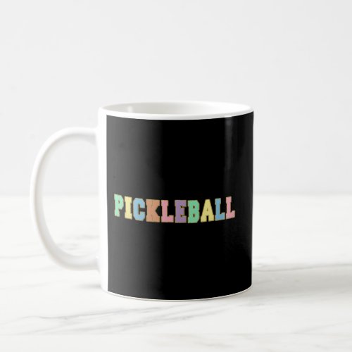 Pickleballs Pastel Varsity Letters Coffee Mug