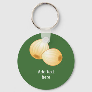 Pickled and tasty - onions snack with your text keychain