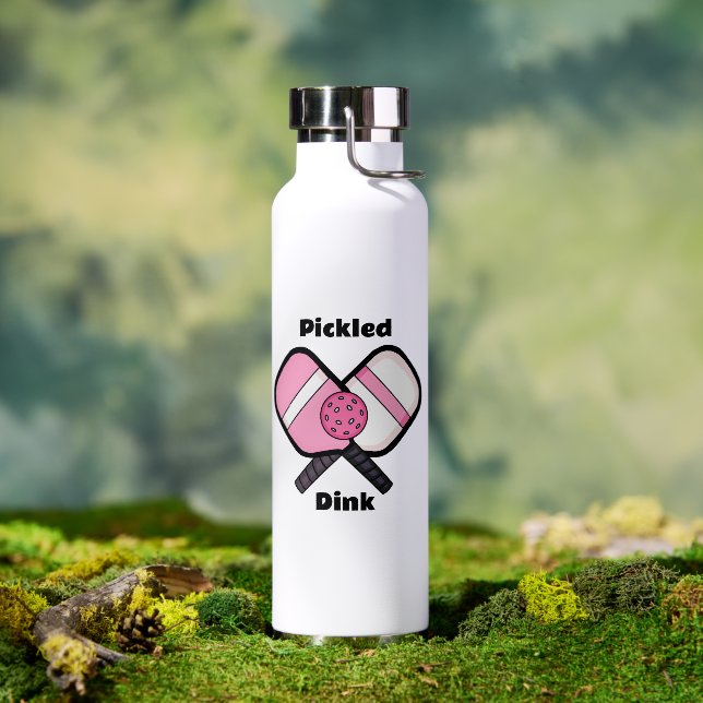 Pickled Dink Funny Pickleball Pun   Water Bottle (Outdoor)