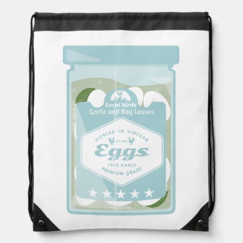 Pickled eggs drawstring bag