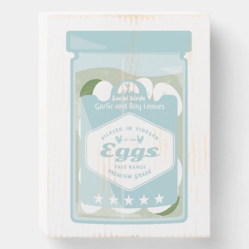 Pickled eggs wooden box sign