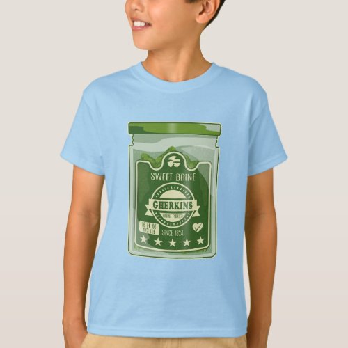 Pickled Gherkins Jar Pop Art T_Shirt