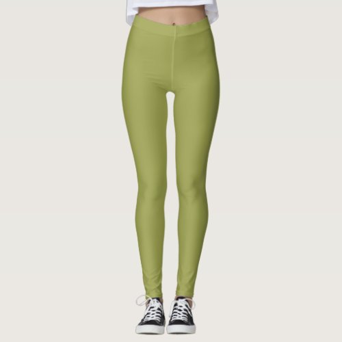 Pickled Pepper Green Solid Color 16_0436 Leggings