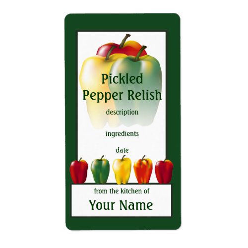 Pickled Pepper Relish Cooks Canning Label