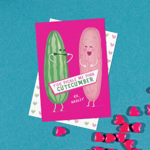 Pickled Pink Classroom Valentine's Day Card