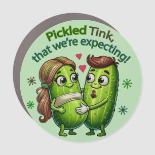 Pickled Tink That We're Expecting Pickle Couple Car Magnet