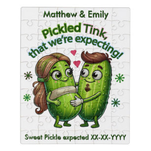 Pickled Tink That We're Expecting Pickle Couple Jigsaw Puzzle
