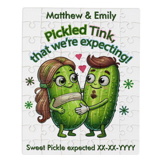 Pickled Tink That We're Expecting Pickle Couple Jigsaw Puzzle (Puzzle Vertical)