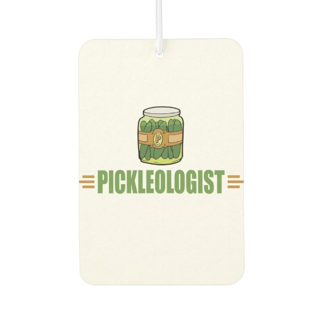 PICKLEOLOGIST Funny Pickle Lovers Car Air Freshener (Front)