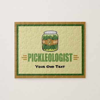 Pickleologist Funny Pickle Lovers Jigsaw Puzzle by OlogistShop at Zazzle
