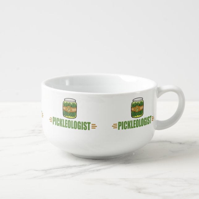 PICKLEOLOGIST Funny Pickle Lovers Soup Mug (Left)