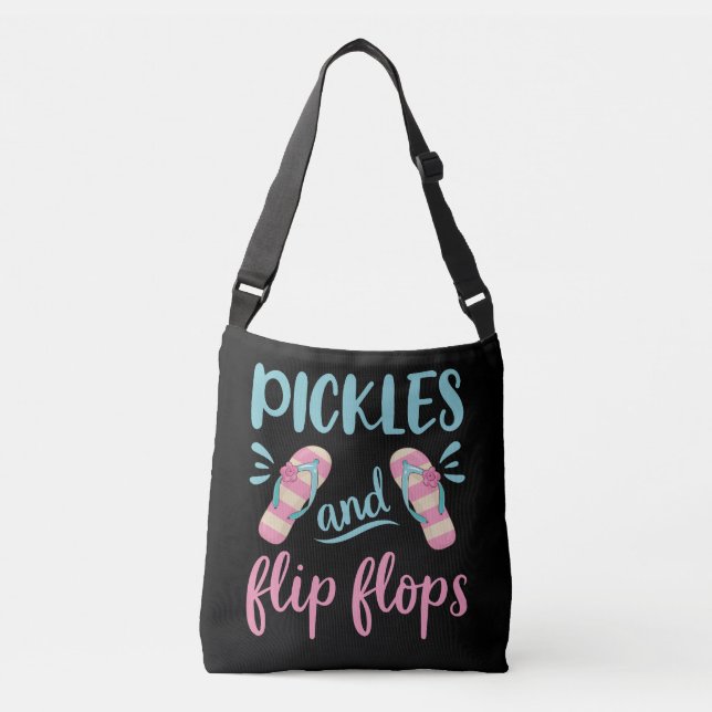 Pickles and Flip Flops Crossbody Bag (Front)