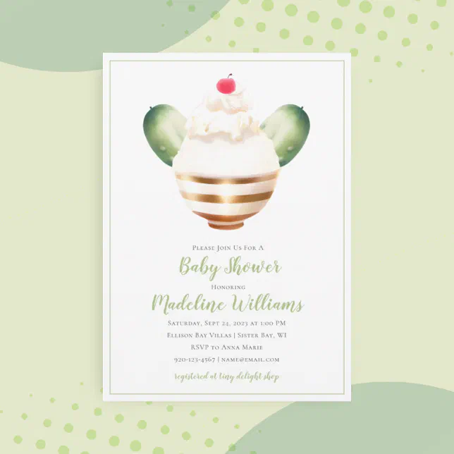 Pickles and Ice Cream Baby Shower Invitation Zazzle